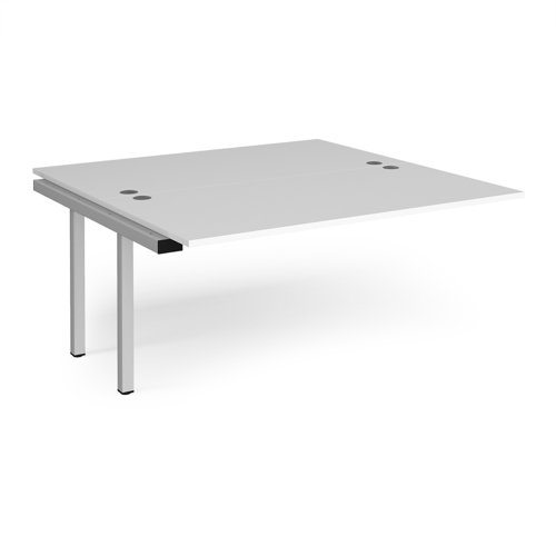 Connex add on units back to back 1600mm x 1600mm - silver frame, white top CO1616-AB-S-WH Buy online at Office 5Star or contact us Tel 01594 810081 for assistance