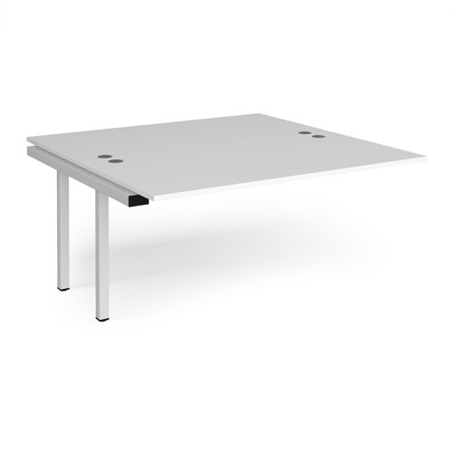 Connex add on units back to back 1600mm x 1600mm - white frame, white top Bench Desking CO1616-AB-WH-WH