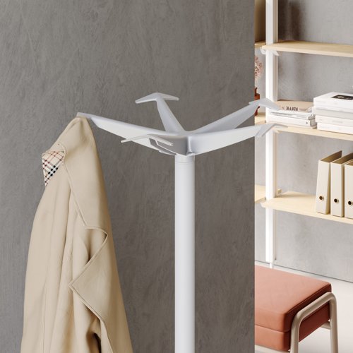Coat & umbrella stand with 10 coat hooks and 8 umbrella hooks 1720mm high - grey Coat Racks & Umbrella Stands PMC001