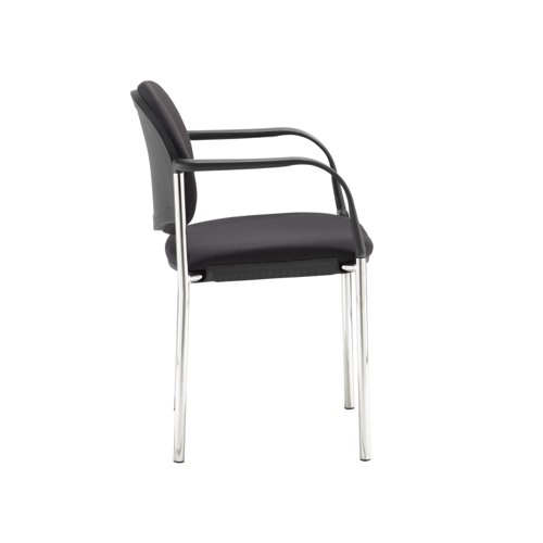 Coda multi purpose chair, with arms, black fabric  COD101H-BLK