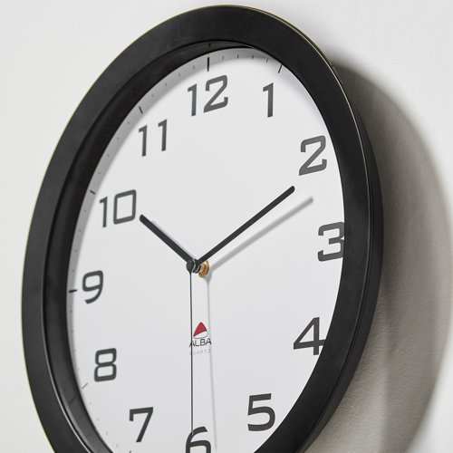 COWC Cosmos large wall clock 380mm - Black & White