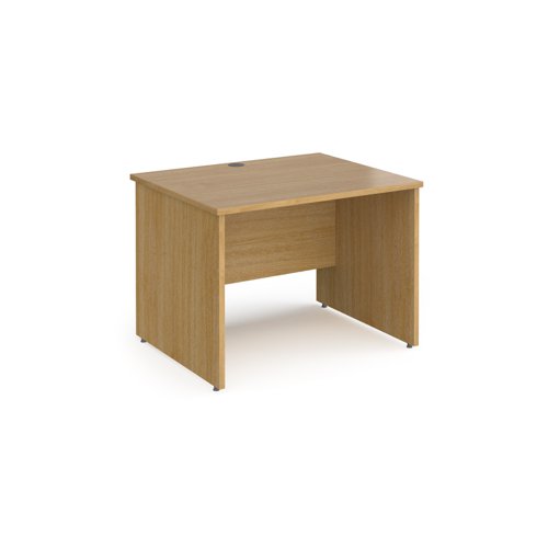 Contract 25 straight desk with panel leg 1000mm x 800mm - oak