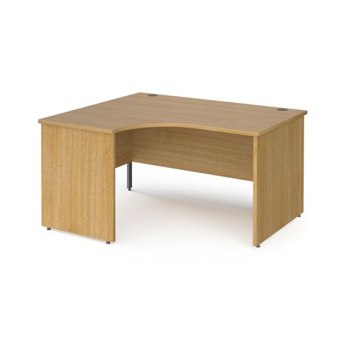 Office Desk Left Hand Corner Desk 1400mm Oak Top With Graphite Frame 800mm Depth Contract 25