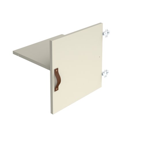 Storage unit insert - cupboard with leather strap handle and inner shelf - white  CSI-CS-WH