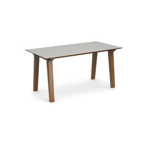 Crew rectangular table 1600mm x 800mm with oak leg frame and mdf top with chamfered edges - made to order