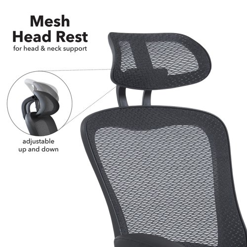 Curva high back mesh chair - black | CUR300T1 | Dams International