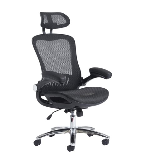 Curva high back mesh chair - black