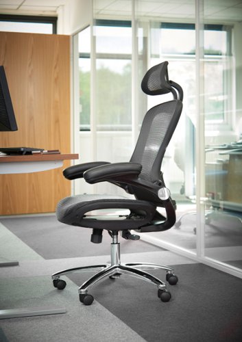 Curva high back mesh chair - black CUR300T1 Buy online at Office 5Star or contact us Tel 01594 810081 for assistance