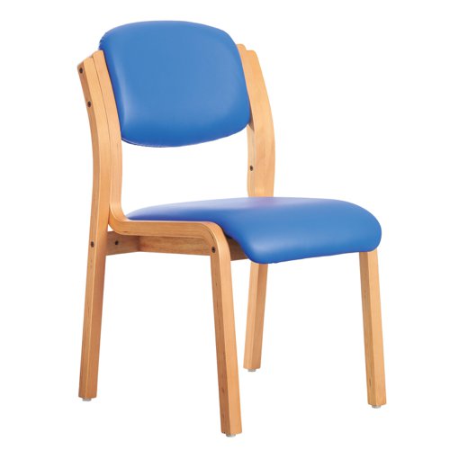 Dart wooden frame stackable chair with no arms - made to order