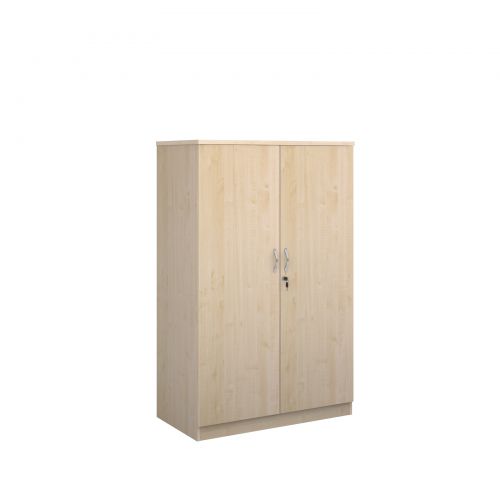 Systems double door cupboard 1600mm high - maple