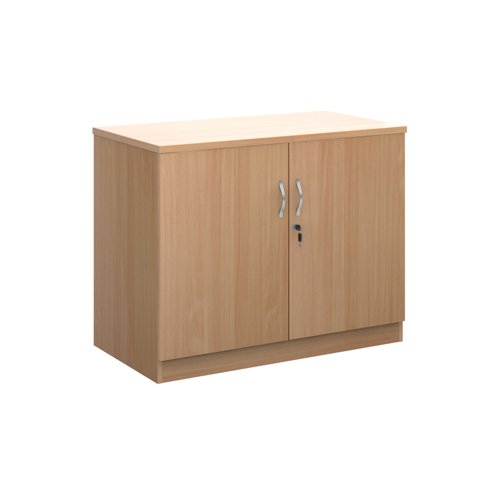 Systems double door cupboard 800mm high - beech DD8B Buy online at Office 5Star or contact us Tel 01594 810081 for assistance