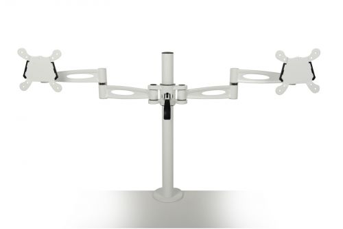 Twin flat screen monitor arm - white