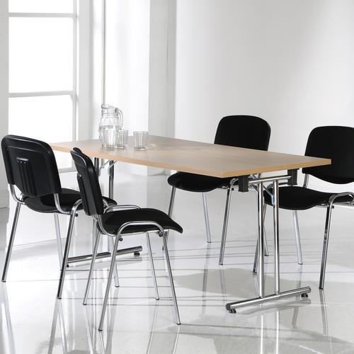 Semi circular folding leg table with straight feet Meeting Tables M-SFL1600S