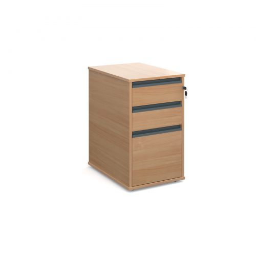 Maestro desk end 3 drawer pedestal 600mm deep - beech