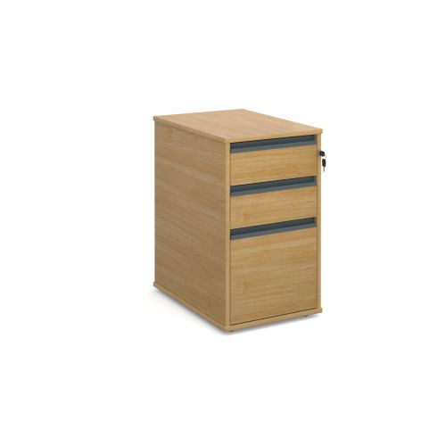 Maestro desk end 3 drawer pedestal 600mm deep - oak