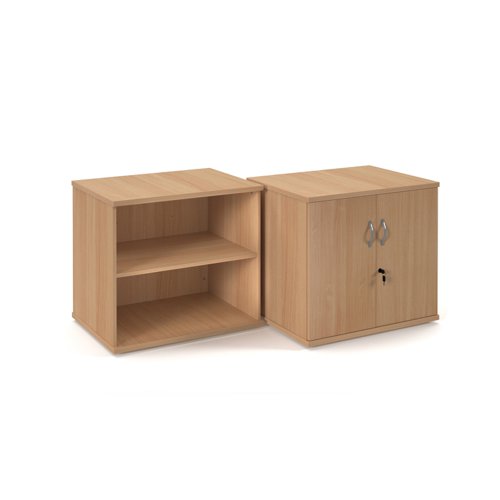 Deluxe double door desk high cupboard 600mm deep - beech DHCCB Buy online at Office 5Star or contact us Tel 01594 810081 for assistance
