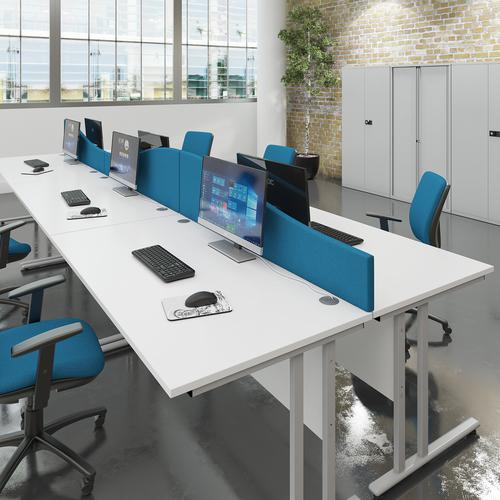 M-ES800W | Whether dividing desk space or an entire office area, office screens provide an element of privacy for employees, allowing them to be comfortable while they work. Our fabric wrapped wave desktop screens are ideal for use with wave desktops and are supplied with brackets to fit all 25mm desktops. A universal bracket is available as an optional extra to mount screens to different manufacturer’s desks.