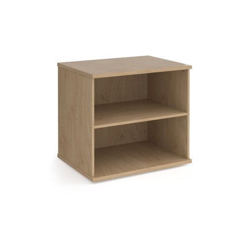 Deluxe desk high bookcase 600mm deep - Kendal Oak