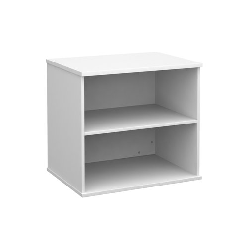Deluxe desk high bookcase 600mm deep - white