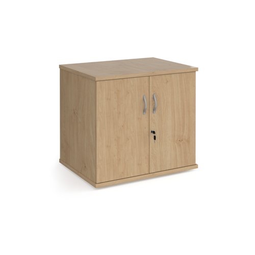Deluxe double door desk high cupboard 600mm deep - Kendal Oak