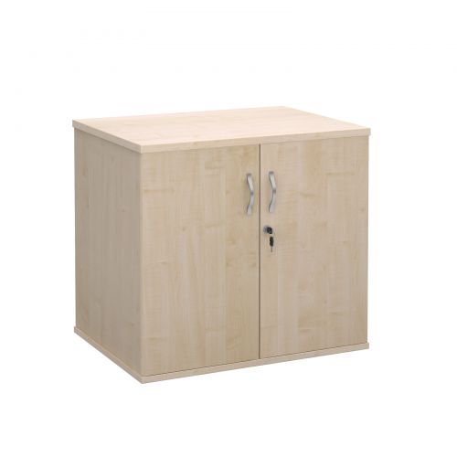 Deluxe Desk High Cupboard 2 Door 800x600x725mm Maple Finish DHCCM