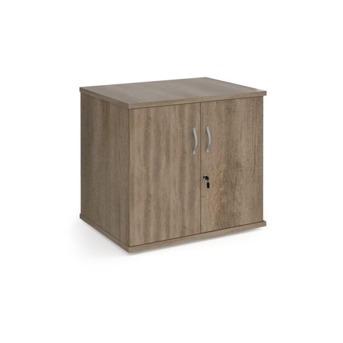 Deluxe double door desk high cupboard 600mm deep - Nebraska Oak