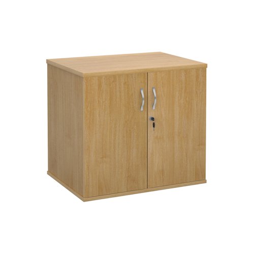 Deluxe double door desk high cupboard 600mm deep - oak  DHCCO