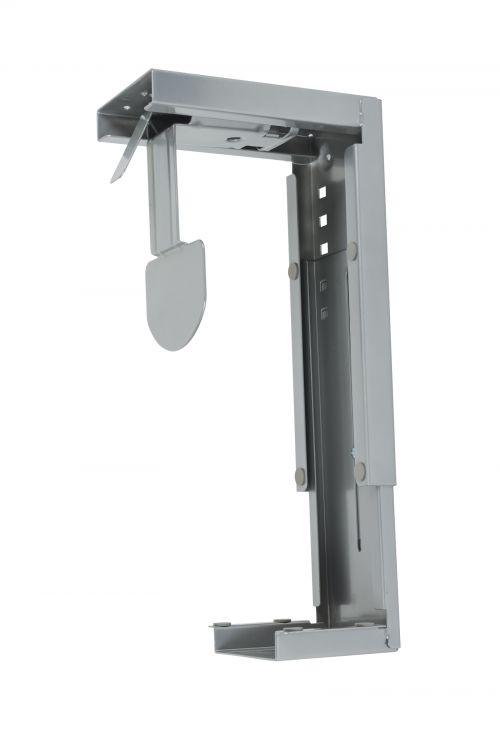 Large under desk CPU holder - silver