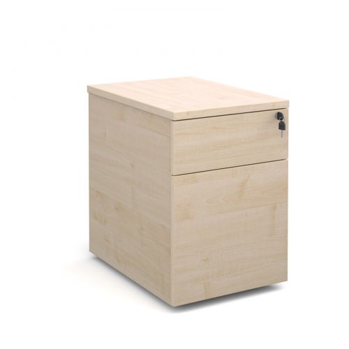Deluxe Mobile Pedestal 2 Drawer 426x600mm Maple Finish DMP2M