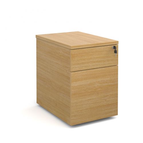 Deluxe Mobile Pedestal 2 Drawer 426x600mm Oak Finish DMP2O