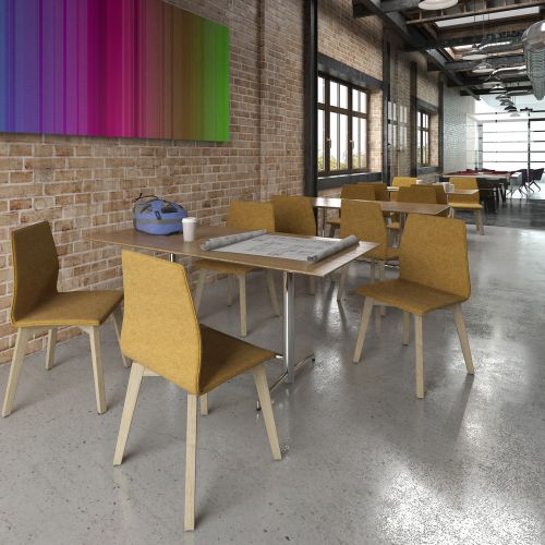 Drop designer wooden frame dining chair - beech