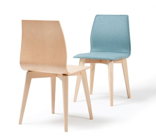 Drop designer wooden frame dining chair - beech