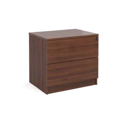 Executive 2 Drawer Side Filer 800x600mm Walnut Finish DSF2W