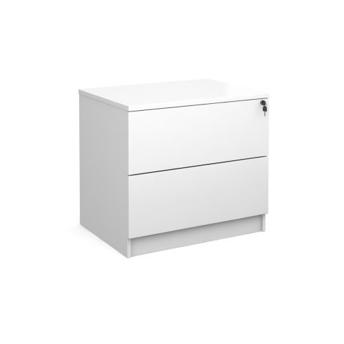 Executive 2 Drawer Side Filer 800x600mm White Finish DSF2WH