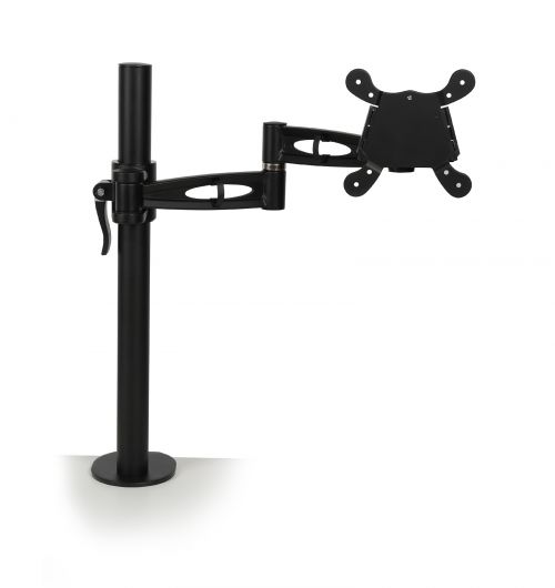 Single flat screen monitor arm - black