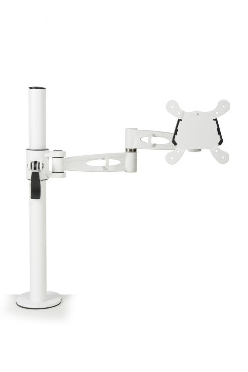 Single flat screen monitor arm - white
