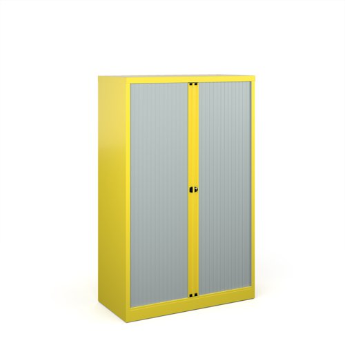 Bisley systems storage medium tambour cupboard 1570mm high - yellow (Made-to-order 4 - 6 week lead time)