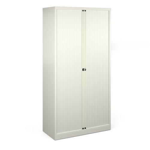 Bisley systems storage high tambour cupboard 1970mm high - white