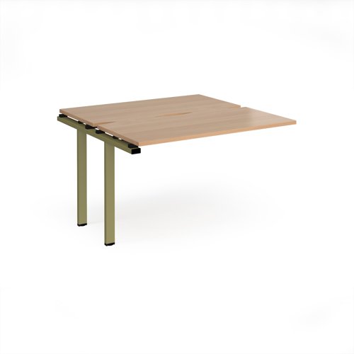 Adapt add on unit single 1200mm x 1200mm - green frame, beech top