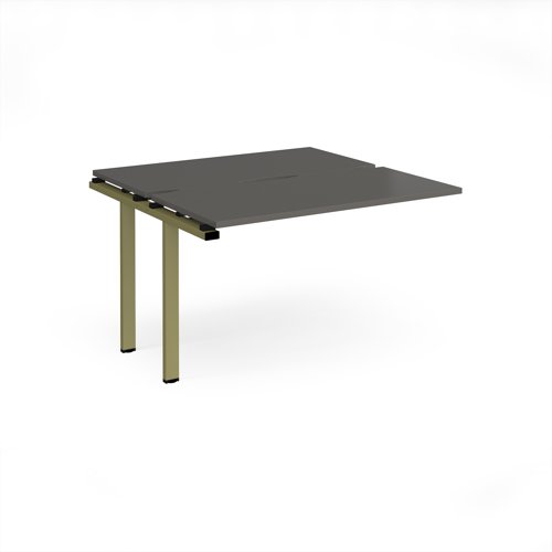 Adapt add on unit single 1200mm x 1200mm - green frame, storm grey top