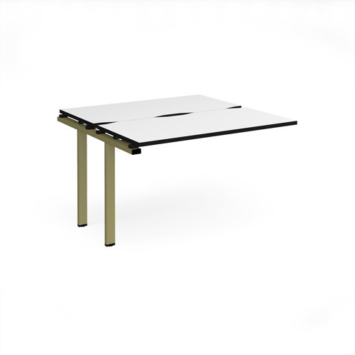 Adapt add on unit single 1200mm x 1200mm - green frame, white top, black edge