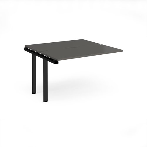 Adapt add on unit single 1200mm x 1200mm - black frame, storm grey top