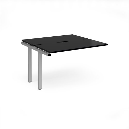 Adapt add on unit single 1200mm x 1200mm - silver frame, black top