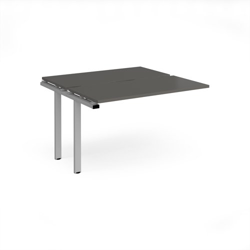 Adapt add on unit single 1200mm x 1200mm - silver frame, storm grey top