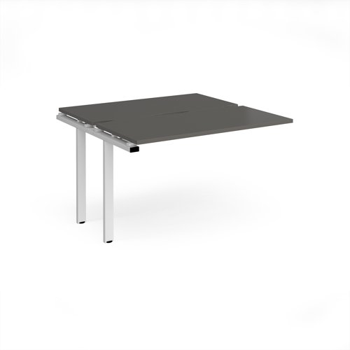 Adapt add on unit single 1200mm x 1200mm - white frame, storm grey top