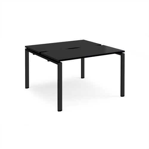 Adapt back to back desks 1200mm x 1200mm - black frame, black top