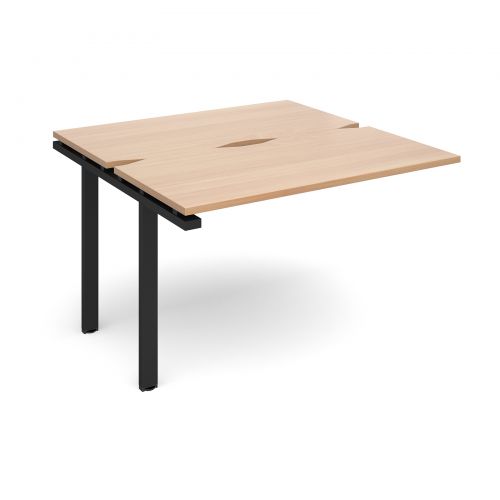 Adapt II add on unit single 1200mm x 1200mm - black frame, beech top