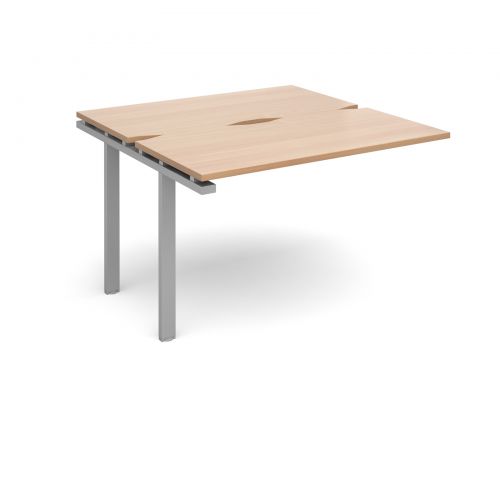 Adapt II add on units back to back 1200mm x 1200mm - silver frame, beech top