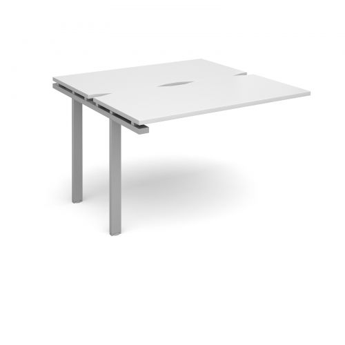 Adapt II add on units back to back 1200mm x 1200mm - silver frame, white top