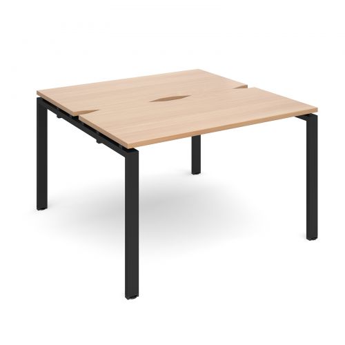 Adapt II starter units back to back 1200mm x 1200mm - black frame, beech top